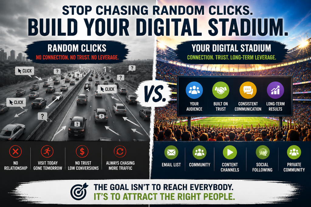 Why Building a Digital Stadium Beats Chasing Random Clicks